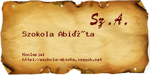 Szokola Abiáta névjegykártya